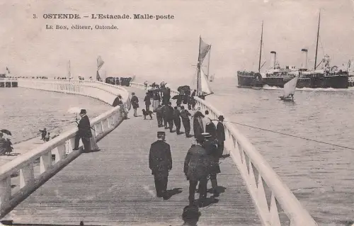 . OSTENDE. L'Estacade. Malle-poste LE BON, éditeur, Ostende. -797640