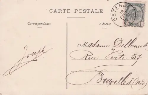 . OSTENDE. L'Estacade. Malle-poste LE BON, éditeur, Ostende. -797640