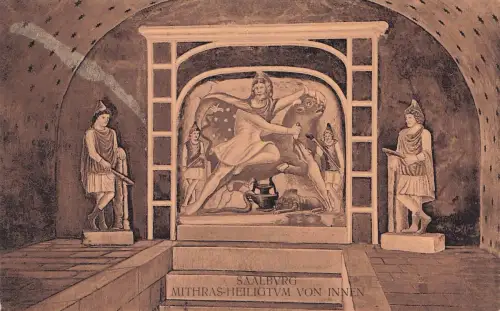 Homburg Bad Saalburg Mithras Heiligtum von innen Kat. Bad Homburg v.d. Hoehe -797690