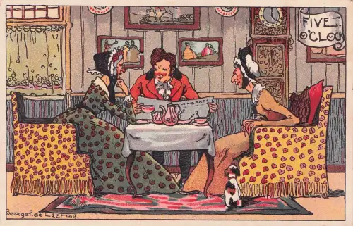 5 Heures THE (BELGIQUE) LECTURE "LA LIBERTE" illustrée George P. DE LAET en 1919 -797782