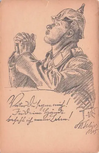 WWI Fieldpostcard German Art Leipzig -797810