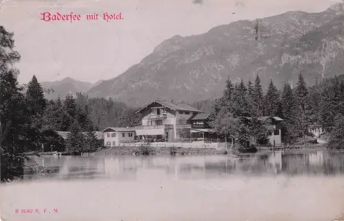 AK Badersee, Blick auf das Hotel -797846