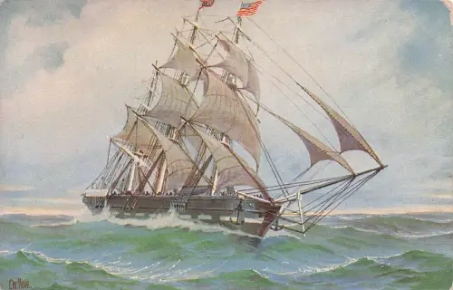 Segelschiff sign. Rave, Christopher Marine - Galerie -797852