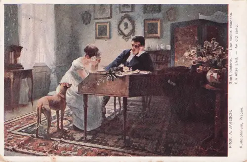 Künstler AK A. Jakesch, Ein altes Lied, Abschied 1913 -797880