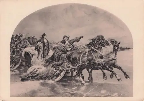 Blüchers Rheinübergang bei Caub 1813 Künstler: W. Camphausen -797866