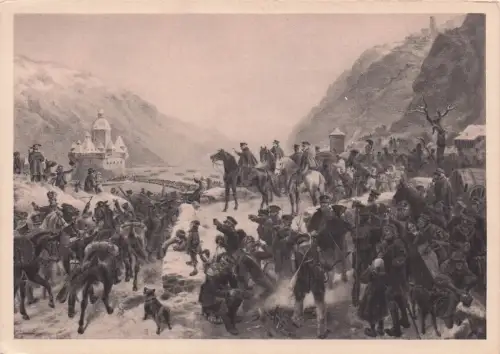 Blüchers Rheinübergang bei Caub 1813 Künstler: W. Camphausen -797864