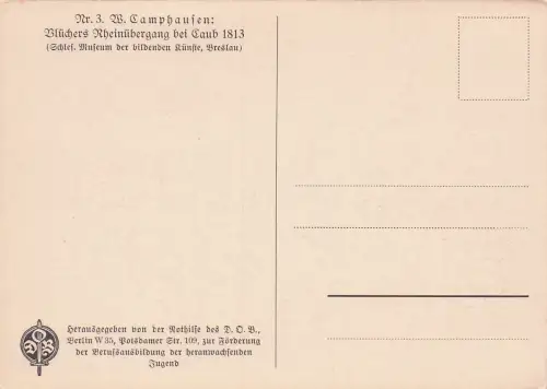Blüchers Rheinübergang bei Caub 1813 Künstler: W. Camphausen -797864