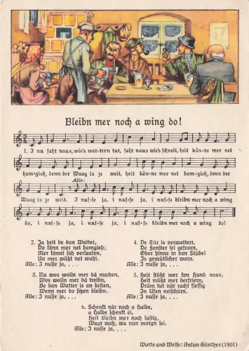 Bleibn mer noch a wing do , Anton Guenther Erben AK Erzgebirge -797874
