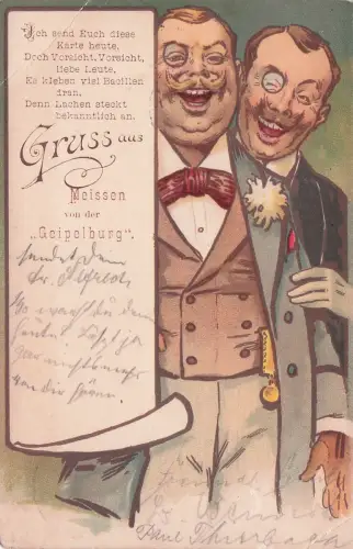 Lacken steckt bekanntlich an , ich send euch diese Karte Humor 1899 -797906