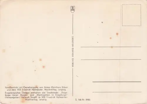 Lieder Ak Abend besinnlich nicht zu langsam Lied 1955 Mann auf dem Berg -797890