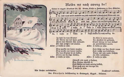 Ak* Bleib mer noch a weng do! - Lied entstand1901 -797892