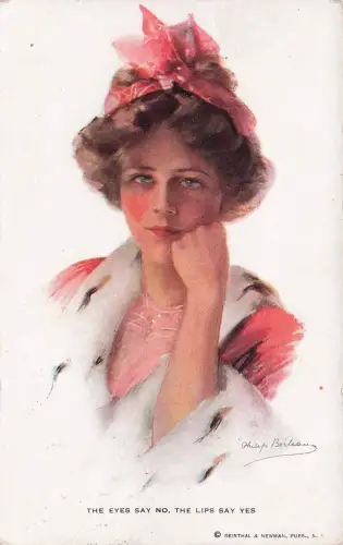 Künstler-AK Philip Boileau: Question, Frau mit fragendem Gesicht -797976