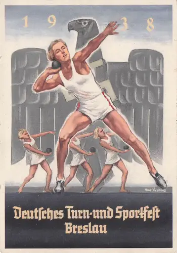Propaganda Karte Breslau Turn und Sportfest 1938 -797980