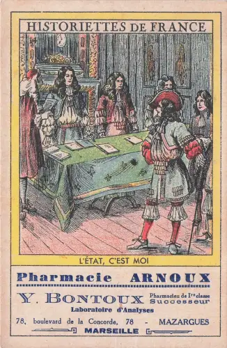 Sammelkarte mit dem Titel "Historiettes de France -797998