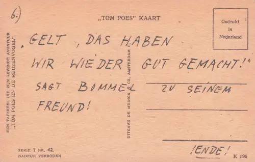 „Tom Poes“ von Marten Toonder. Die Serie, auch bekannt als „Bommelsaga -797958