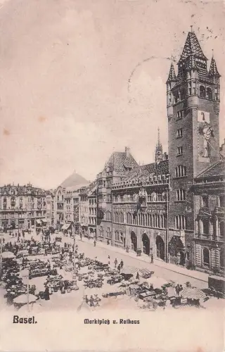 Basel. Markiplak u. Rathaus -798082