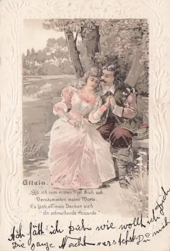 Serie 3945 Der erste Kuss - AK Trompeter v. Saeckingen -797986