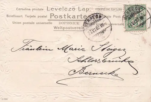 Serie 3945 Der erste Kuss - AK Trompeter v. Saeckingen -797986