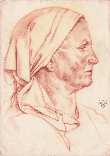 Willrichkarte Förstersfrau aus dem Buchenland, datiert 1939 -798104