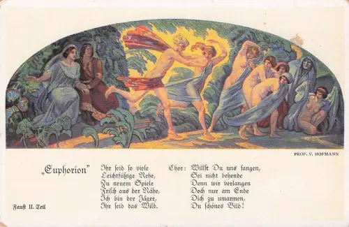 Künstler-AK sign. v. Hofmann: Gemälde in Auerbachs Keller, Euphorion -798130