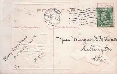 Christmas Greeting Cute Children Holding Toys And Sheep With Herder Postcard -798184