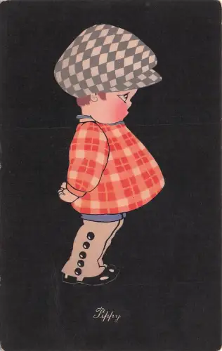 Künstler Ak Pippy, Junge mit karierter Mütze -798300