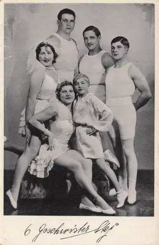 AK 6 Geschwister Stey Zirkus Circus Sport um 1930 -798138