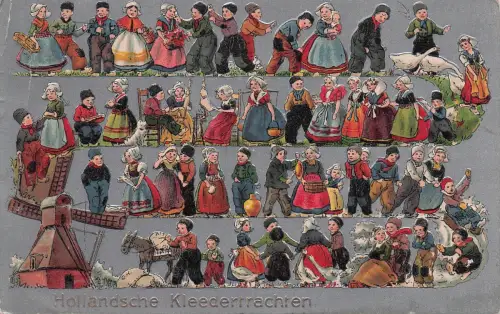 Ansichtskarte Holländische Trachten Prägekarte -798198