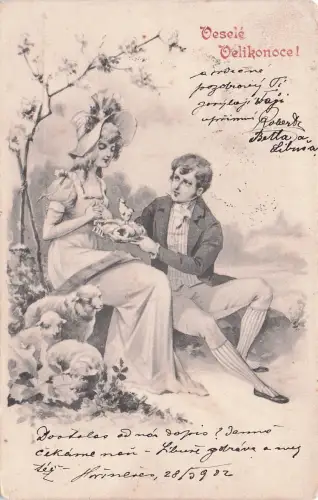 tschechische Osterpostkarte -798238