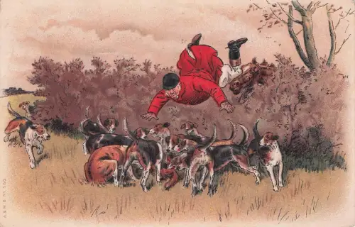 traditionelle Fuchsjagd, bei der ein Jäger, der sogenannte "Master of Foxhounds -798318