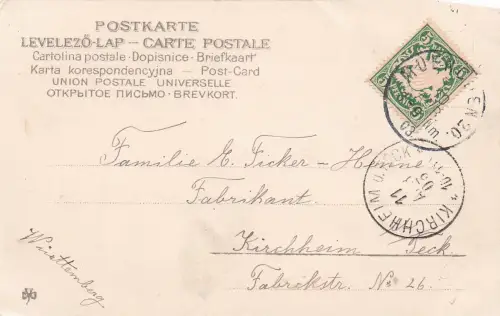 Osterpostkarte mit einem gemalten Motiv. -798256