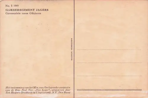 Künstler Ak Smits, F., Garderegiment Grenadiers, Ceremoniele tenue Officieren -798378