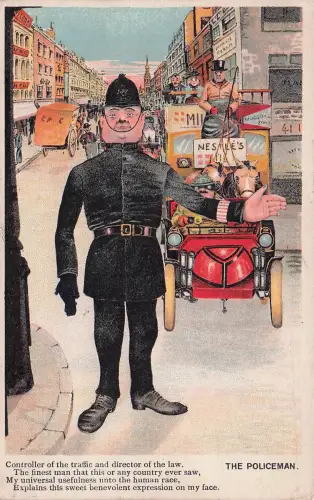 Künstler Ansichtskarte / Postkarte Polizist -798398
