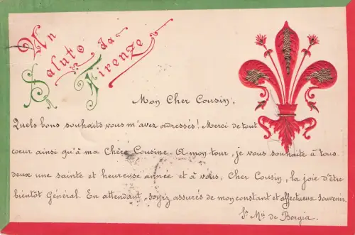 Präge Wappen Ak Firenze Florenz Toscana, Un Saluto, Souvenir, Blumen -798316