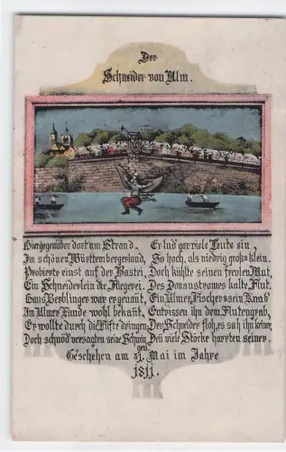 Ansichtskarte / Postkarte Ulm an der Donau, Schneider von Ulm, Gedicht -798558