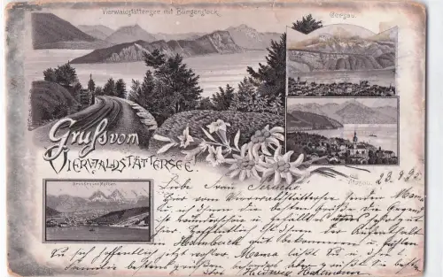 AK / Ansichtskarte Luzern_LU Vierwaldstaettersee Buergenstock Gersau Luzern_LU -798548