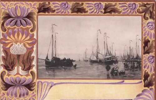 Hafenlandschaft mit mehreren Segelbooten darstellt. -798468