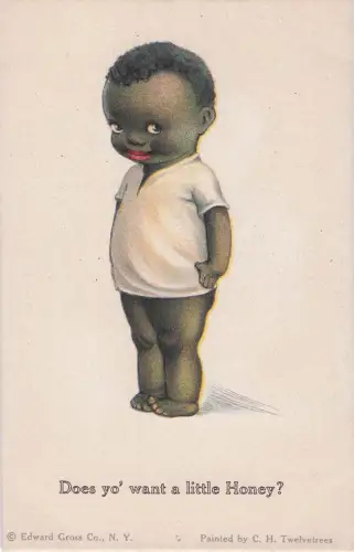 Möchtest du eine kleine antike Honig-Postkarte? -798608