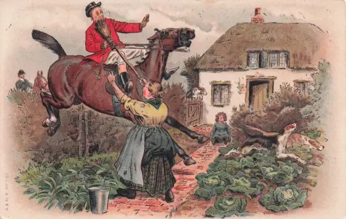 Fuchsjagd-Szene, -798436