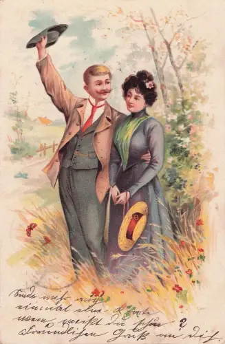 Poesie Gedicht Paar Litho Kat. Poesie -798648