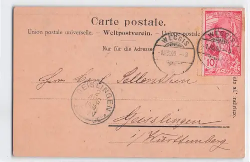 Rigibahn Schnurtobelbruecke Pilatus Rg. Rigi 1902 -798556