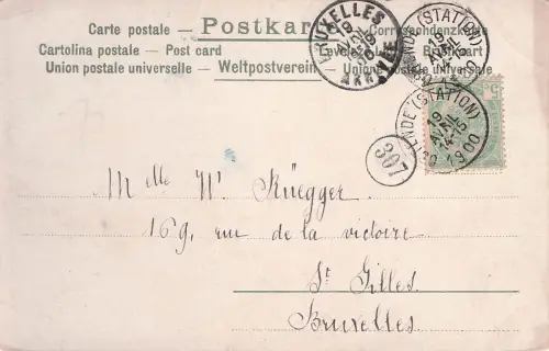 Illustration eines Mannes mit Schnurrbart und Hut und einer frau -798212