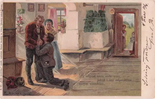 Doecker E. Gebet Vergebung Litho Kat. Kuenstlerlitho -798626