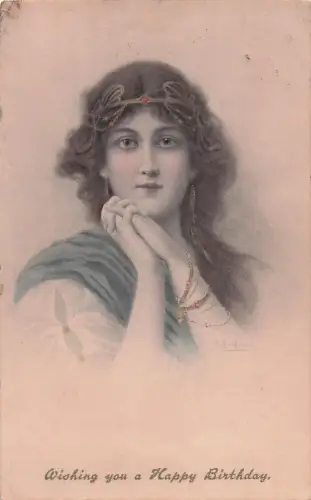 Künstler-AK Wichera, M. Munk Nr. 227: Dame mit Diadem -798696