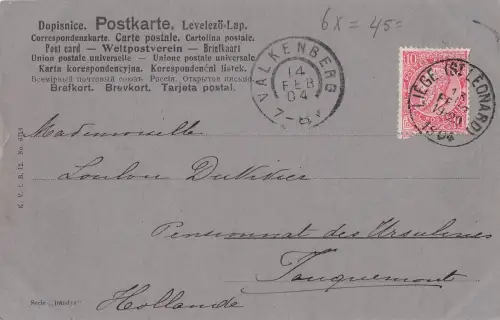 Die Abbildung zeigt eine Postkarte mit einem Mode-Entwurf -798726