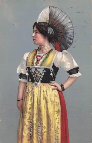 AK Appenzell, Appenzellerin in Festtracht -798644