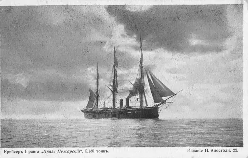 russische Panzerfregatte „Knyaz Pozharsky“ aus dem 19. Jahrhundert. -798684