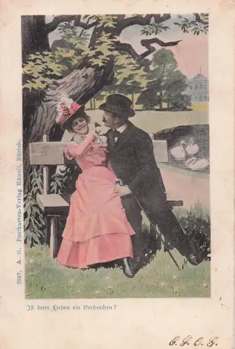 Aufschrift „Ist denn Lieben ein Verbrechen?“. -798650