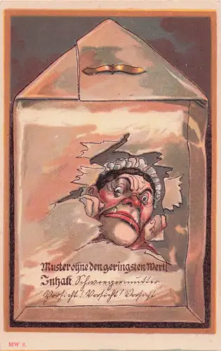 Schwiegermutter, französische Fantasie-Postkarte von 1903, Muster ohne Wertangabe, Farblithografie -798752