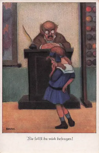 Künstler-AK St. Bender: Nie sollst du moch befragen! -798792